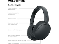 Sony WH-CH730N trådløse hodetelefoner med støydemping (sort) Hodetelefoner