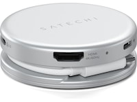 Satechi OntheGo 5-i-1 Multiport-adapter (sølv) Dockingstasjon & USB-HUB