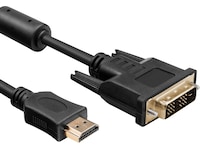 DVI til HDMI kabel 2m (sort) Monitorkabler