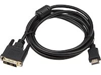 DVI til HDMI kabel 2m (sort) Monitorkabler