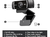 Logitech C922 30FPS 1080P Professionel Streaming Webkamera Webkamera
