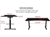 Arozzi Arena Gaming Desk (hvit) Gaming desk