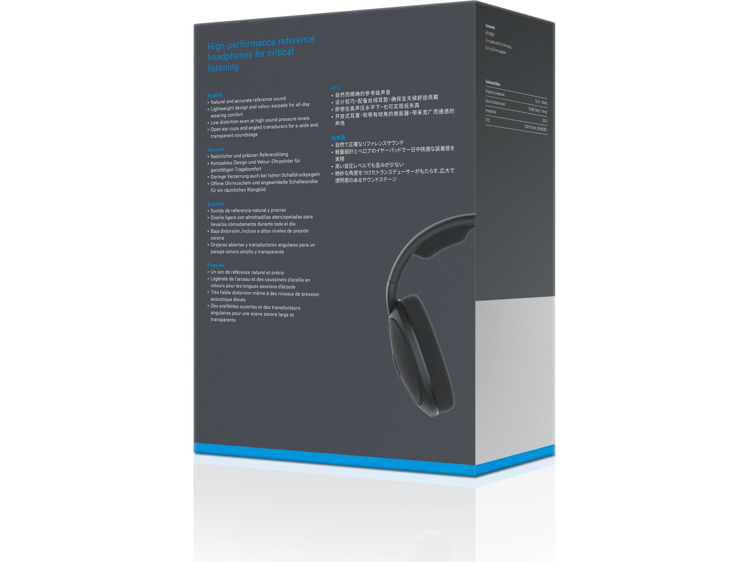 Sennheiser HD 560S hodetelefoner med ledning, Over-Ear (sort) Hodetelefoner