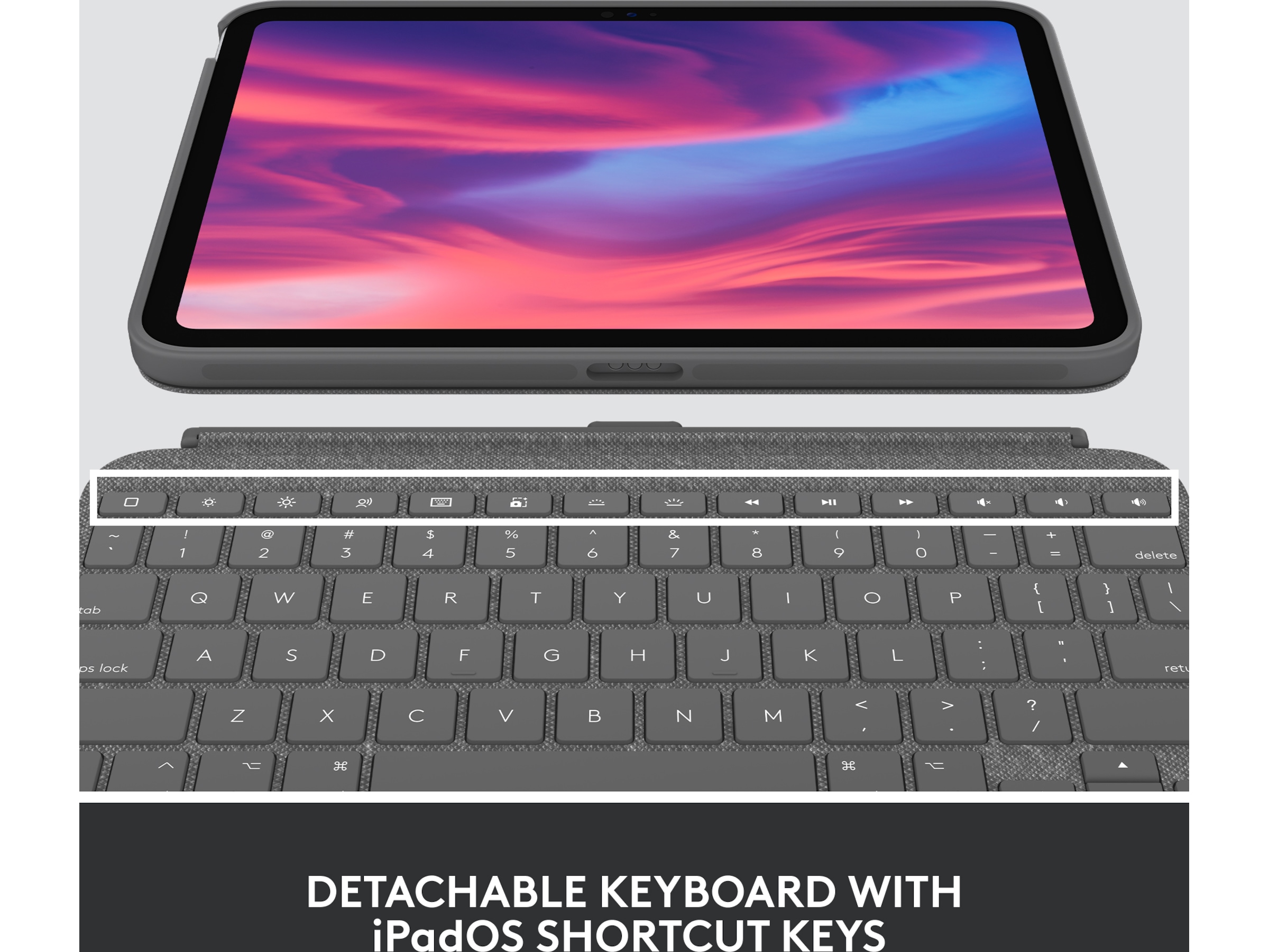 Logitech iPad 10,9" / 11" Combo Touch Tastaturdeksel (oxford grey) Deksel til nettbrett