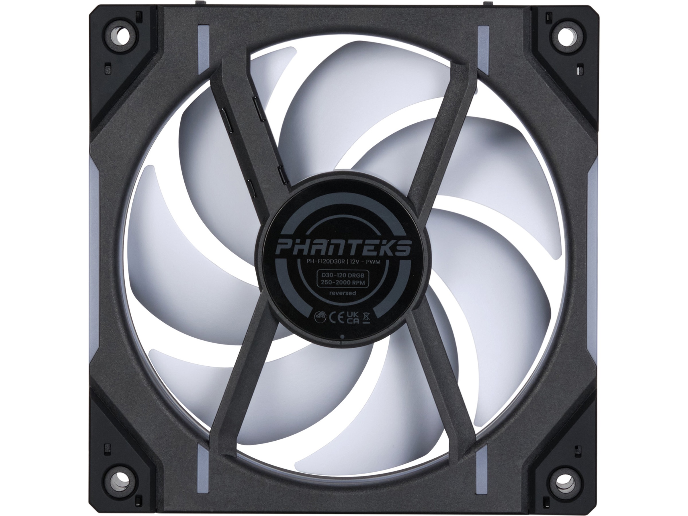 Phanteks D30 120mm Reversed Air Vifte 3pack (sort) Vifter