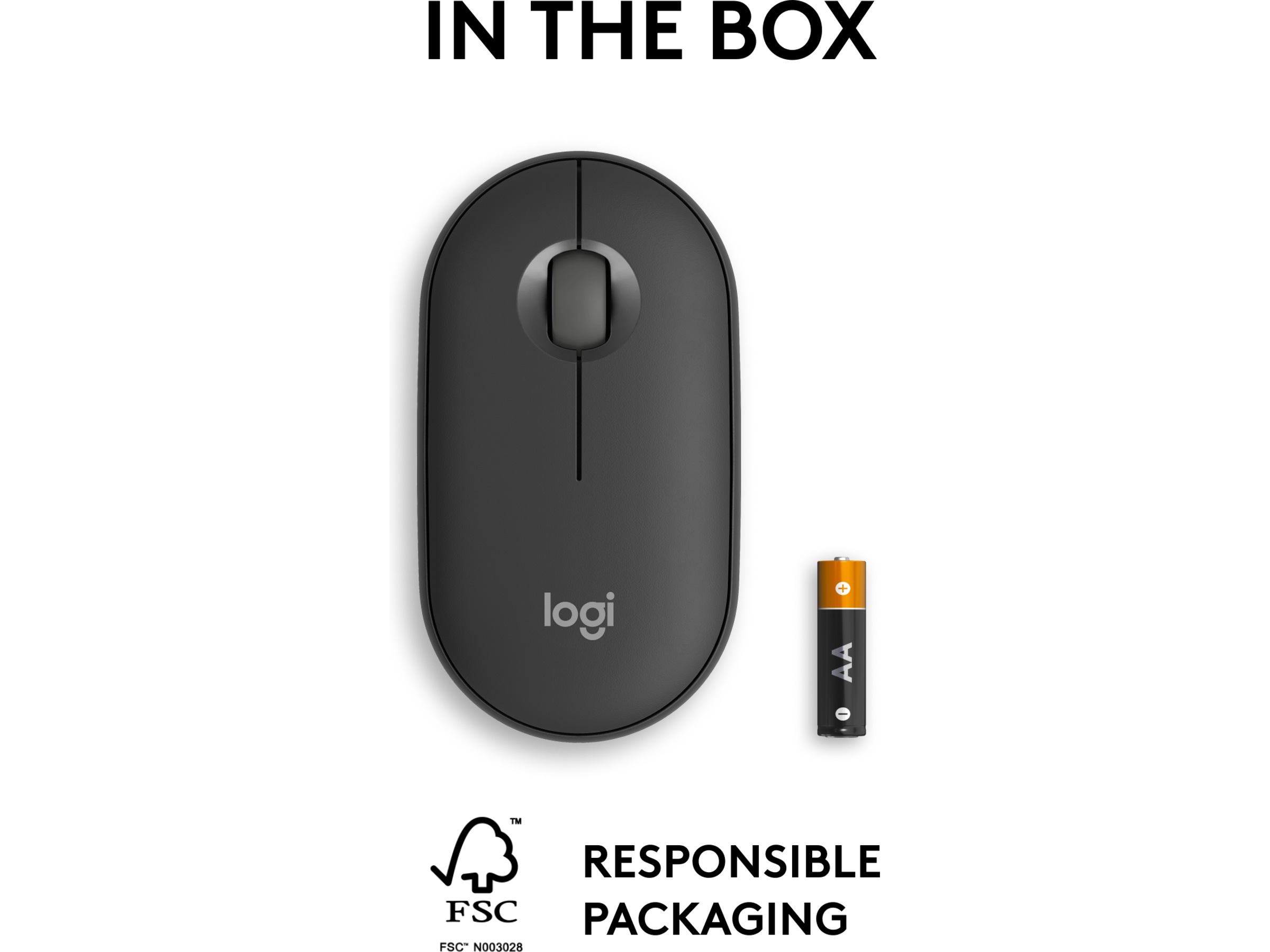 Pebble Mouse 2 M350s (sort) Mus