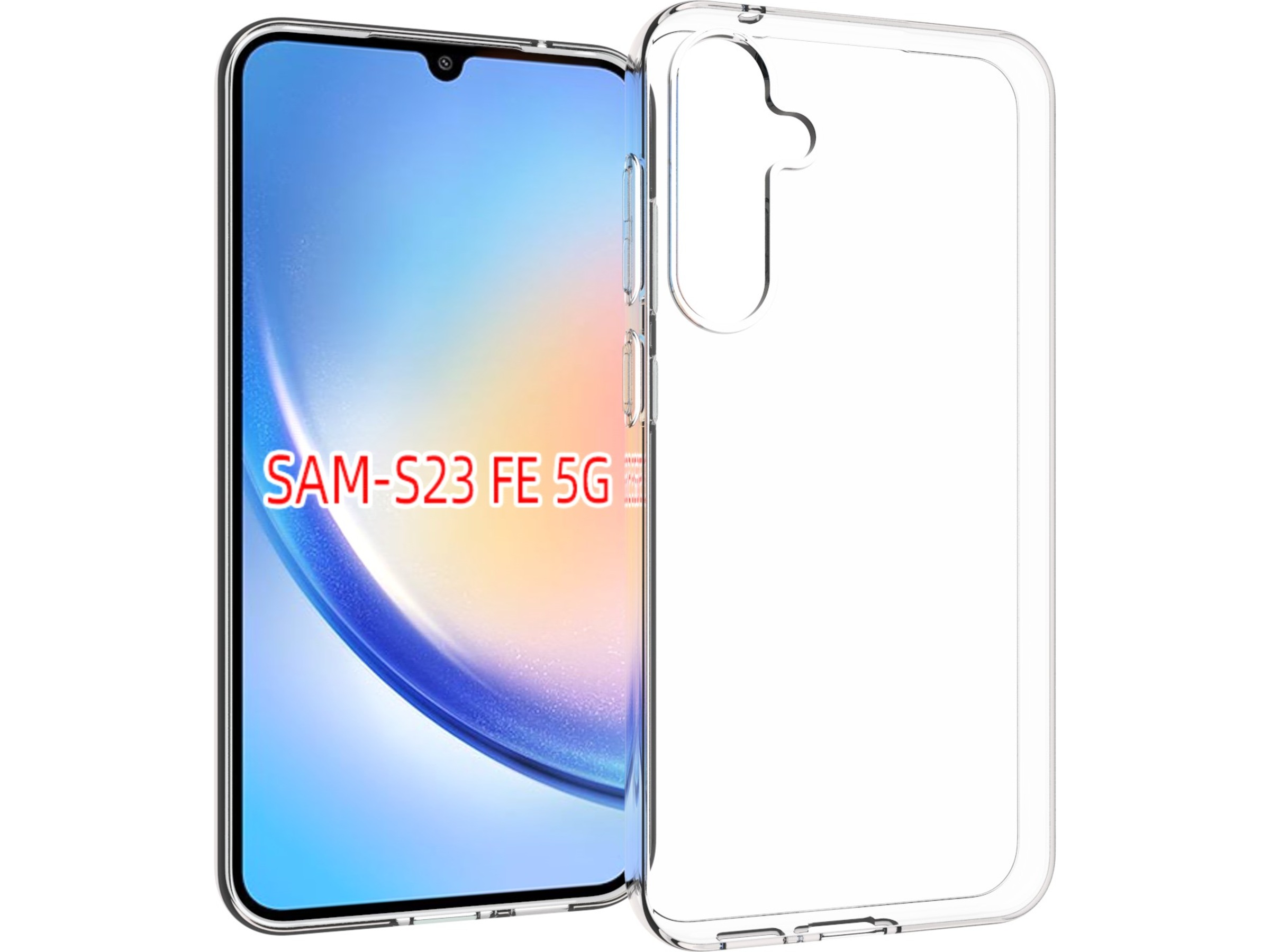 iiglo Galaxy S23 FE Silikondeksel (gjennomsiktig) Deksel til mobiltelefon