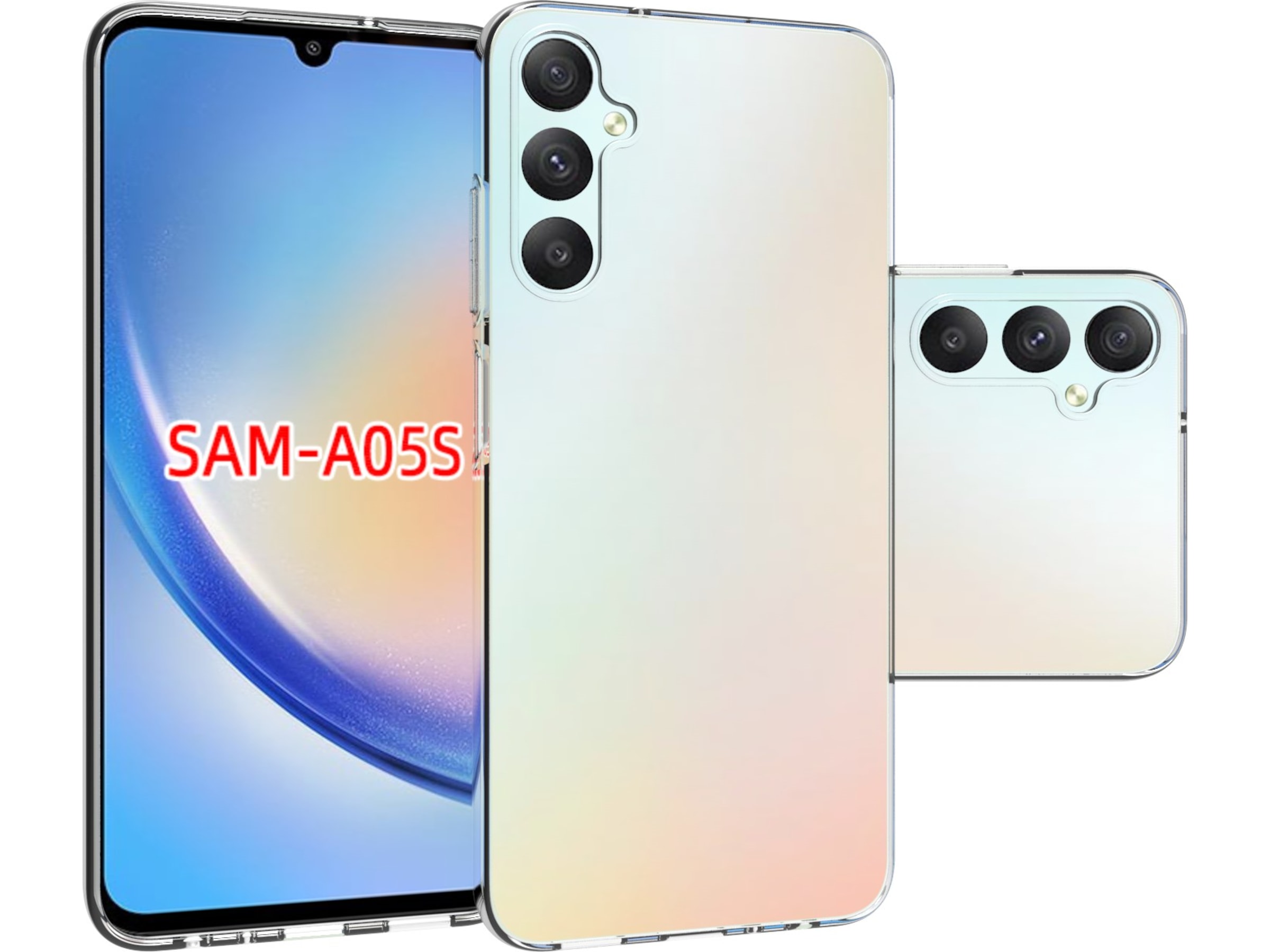 iiglo Galaxy A05S Silikondeksel (gjennomsiktig) Deksel til mobiltelefon