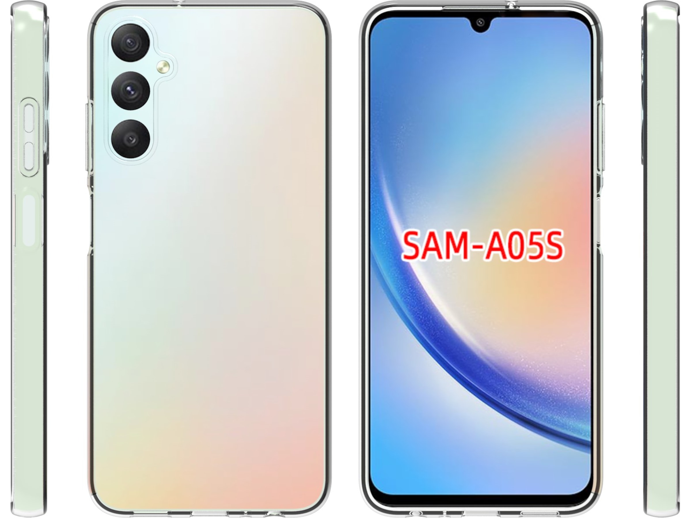 iiglo Galaxy A05S Silikondeksel (gjennomsiktig) Deksel til mobiltelefon