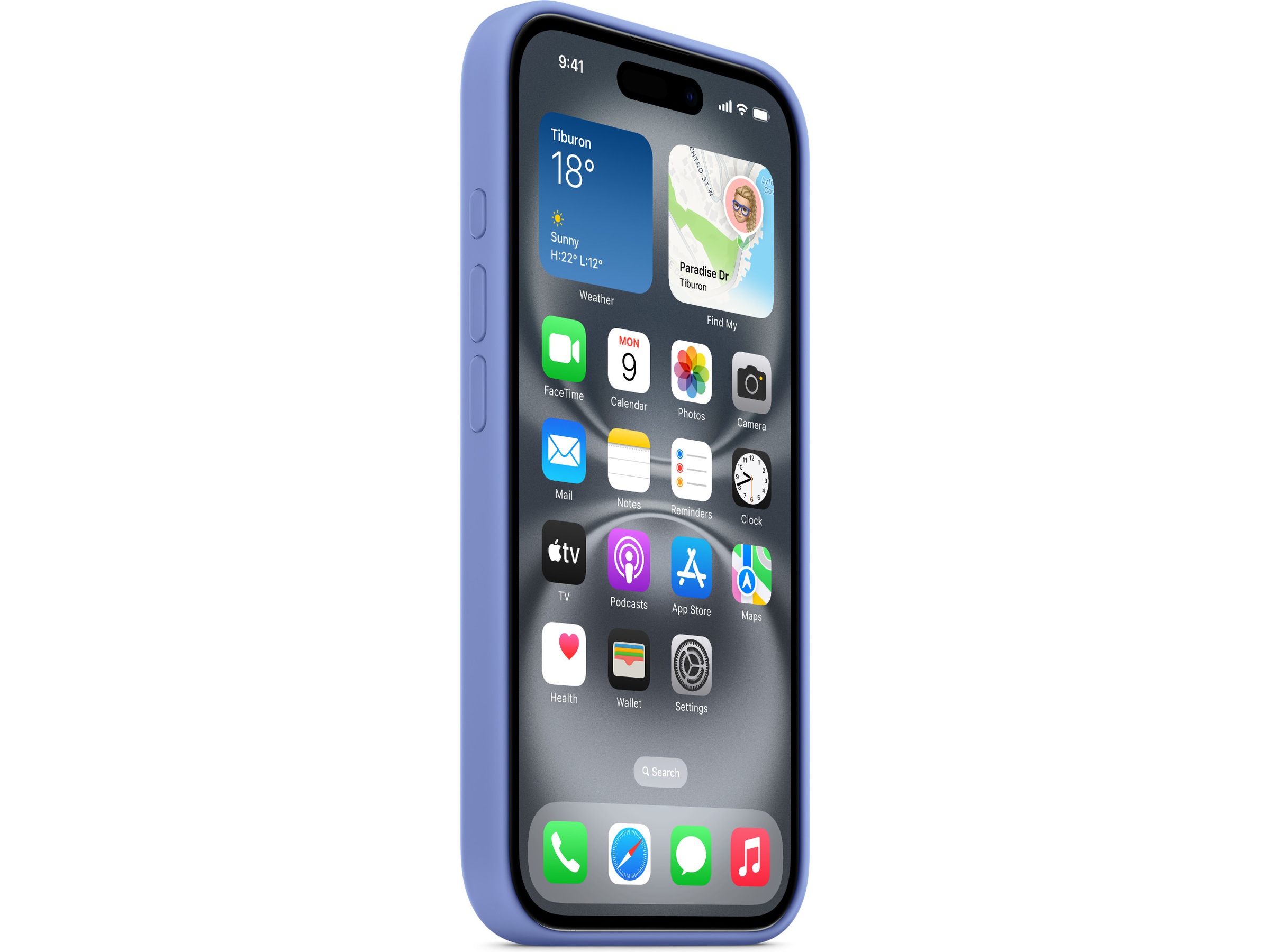 Apple iPhone 16 Silikondeksel (blåklokke) Deksel til mobiltelefon