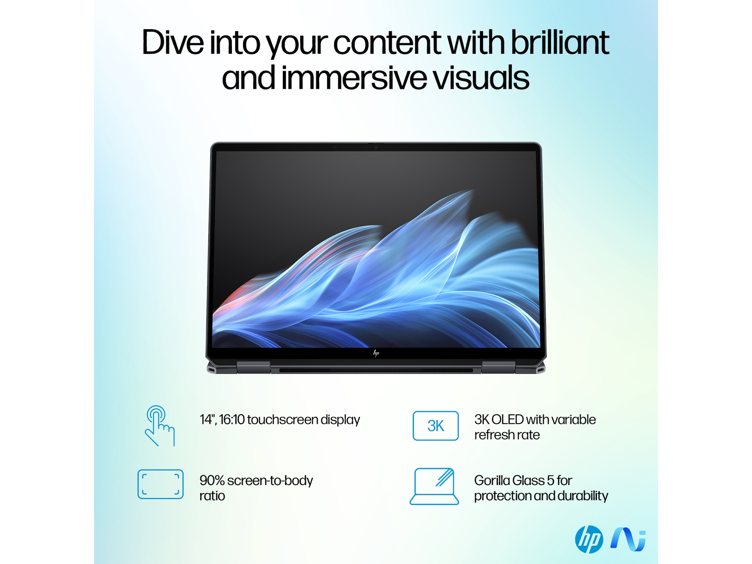 HP OmniBook Ultra Flip AI PC 14-fh0093no 14" 3K OLED Touch PC - Bærbar / laptop