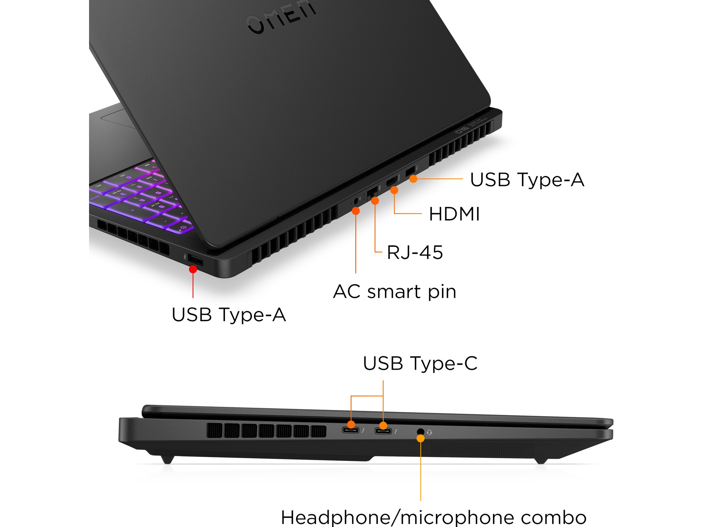 HP OMEN MAX Gaming Laptop 16-ah0033no 16" WQXGA 240 Hz -B-Grade Demo bærbar PC