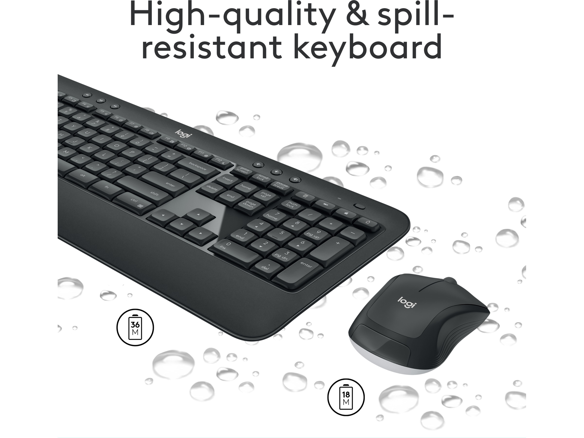 Logitech MK540 Advanced Combo Trådløs Mus & tastatur -kombipakker