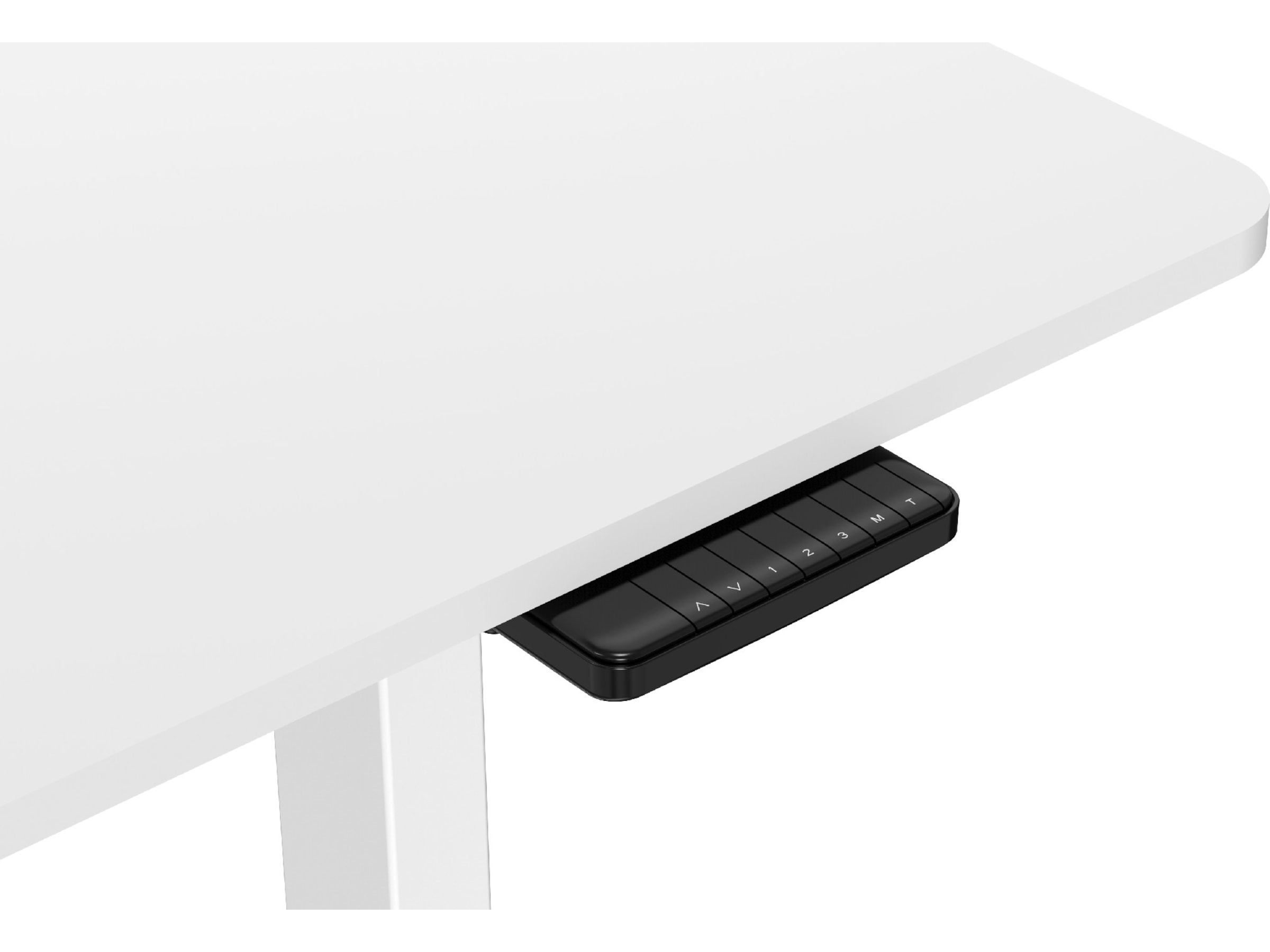 Ergonomisk Hev/Senk skrivebord 120cm (hvit/eik) Skrivebord