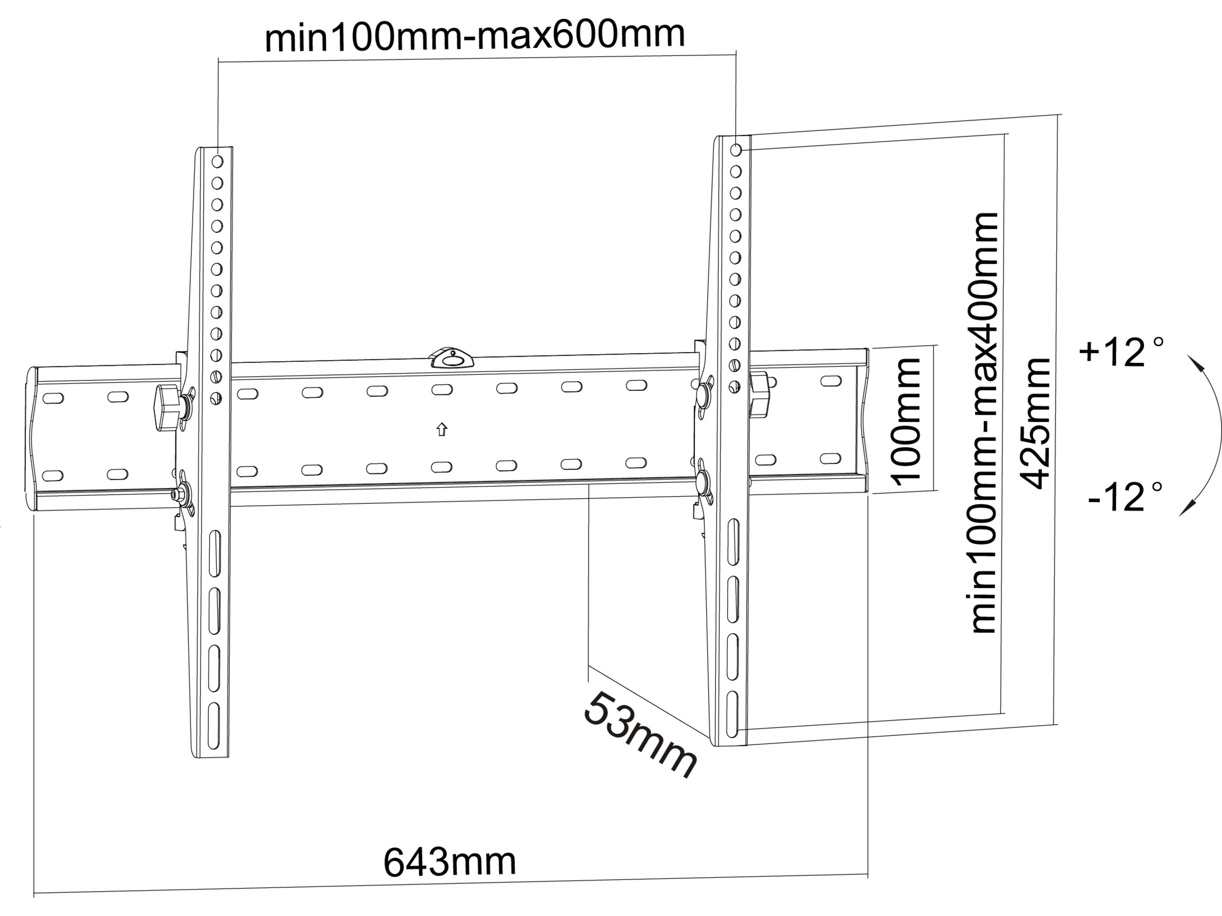 Andersson WTT 3.0 veggfeste TV 37-70" Veggfeste & TV-stativ
