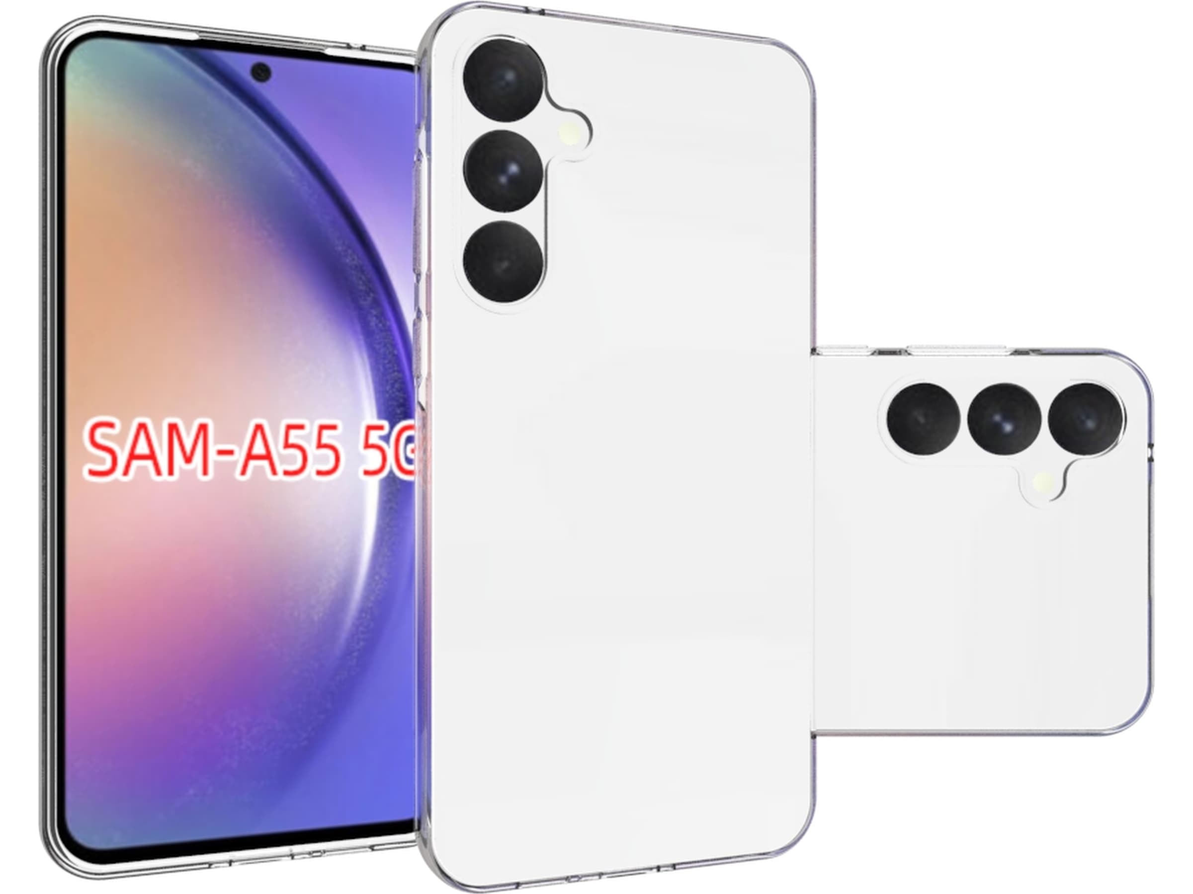 iiglo Samsung Galaxy A55 Silikondeksel (gjennomsiktig) Deksel til mobiltelefon