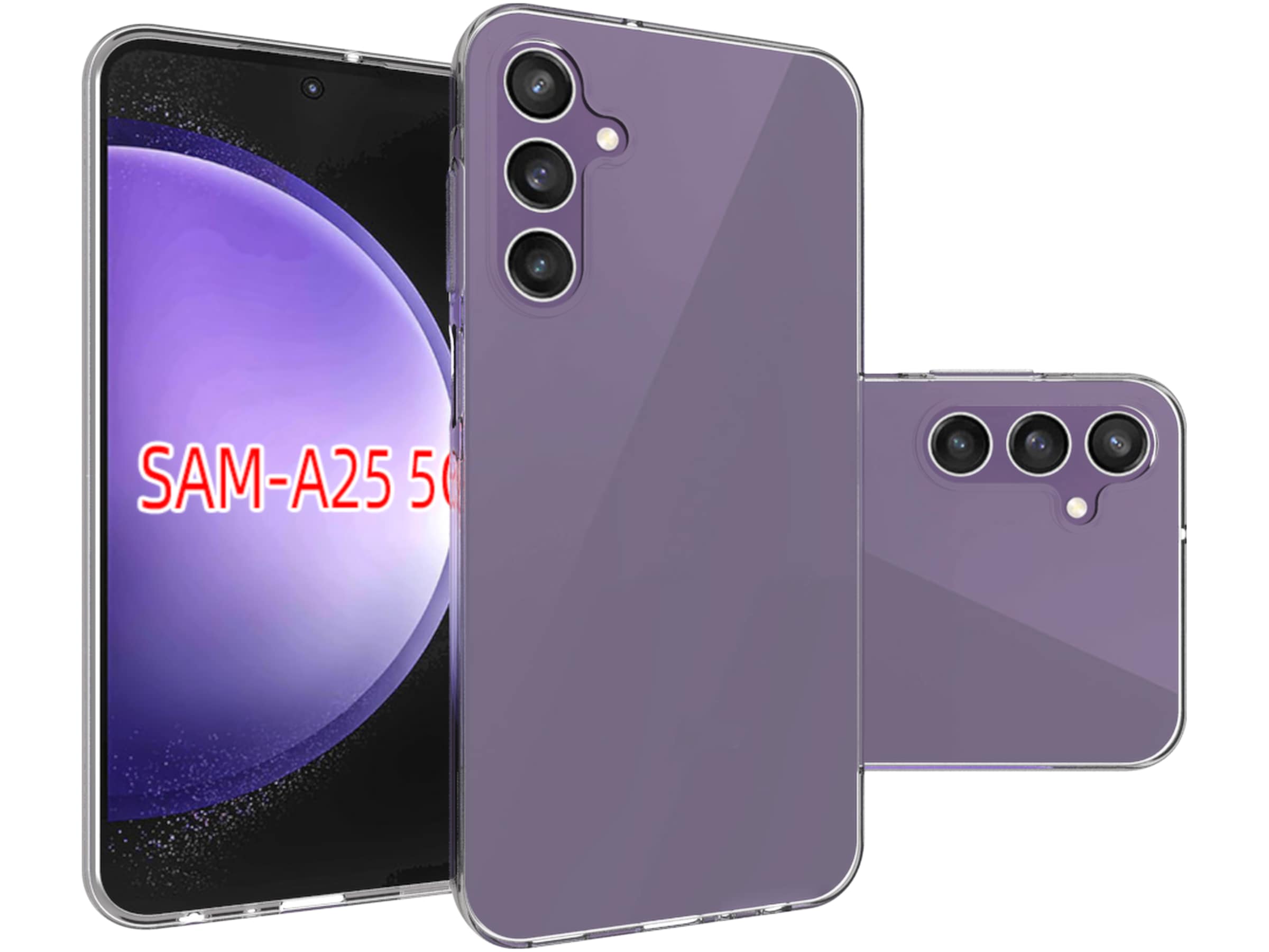 iiglo Samsung Galaxy A25 Silikondeksel (gjennomsiktig) Deksel til mobiltelefon