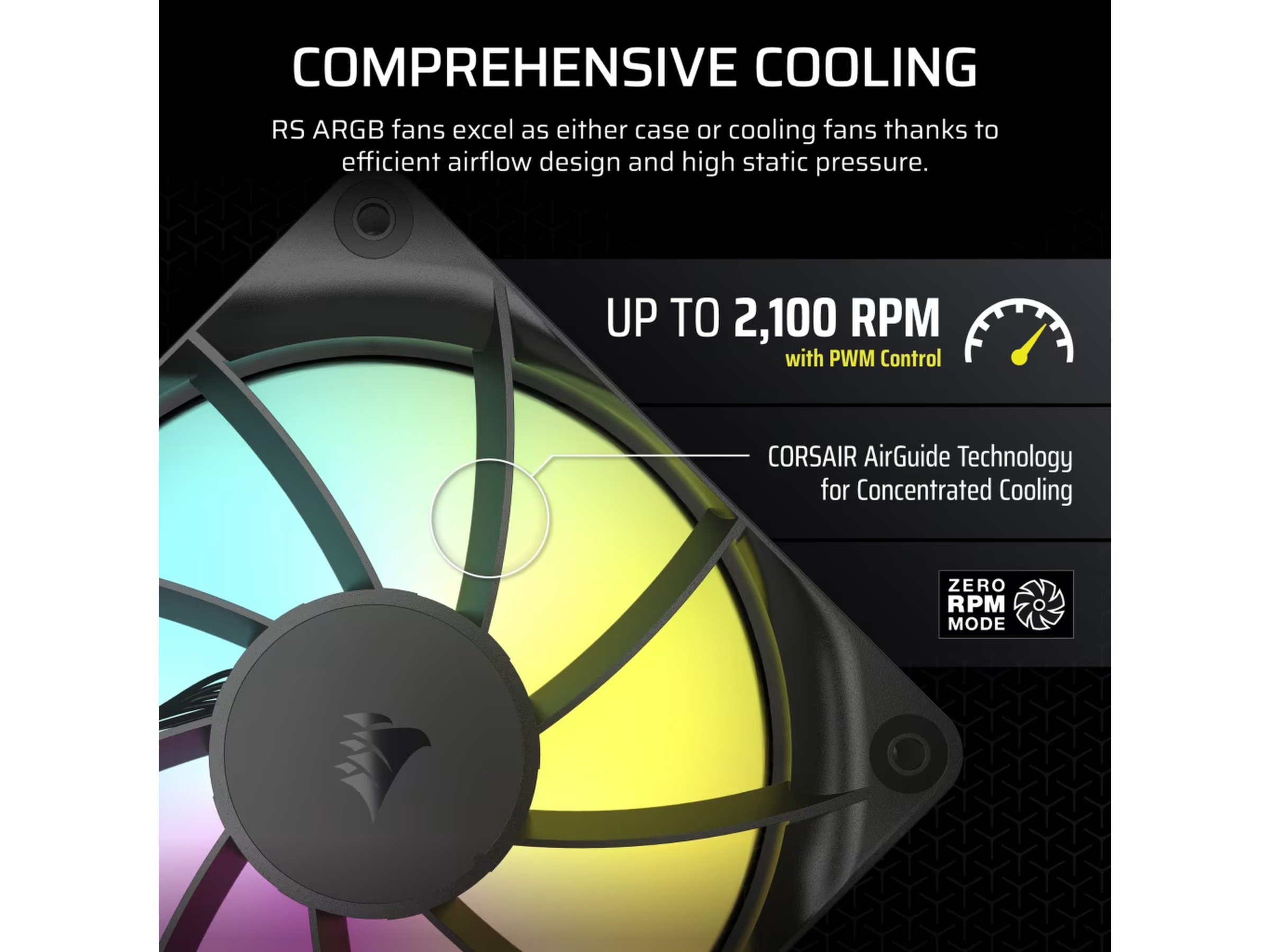 Corsair RS120 ARGB Vifte (sort) Vifter