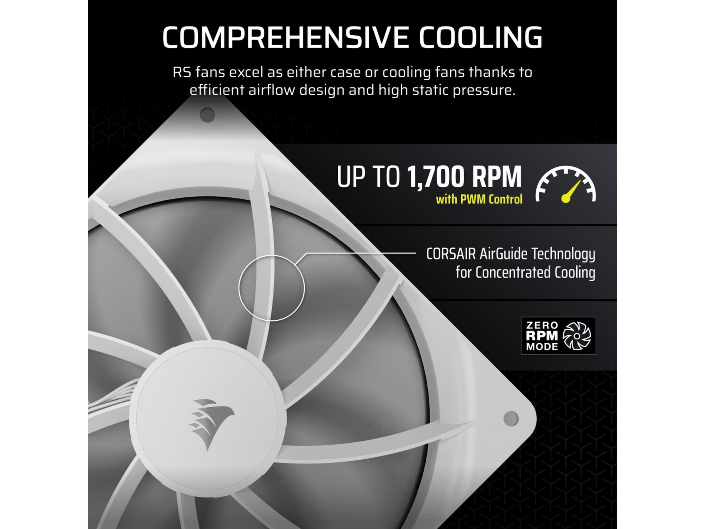 Corsair RS140 Vifte 2pk (hvit) Vifter