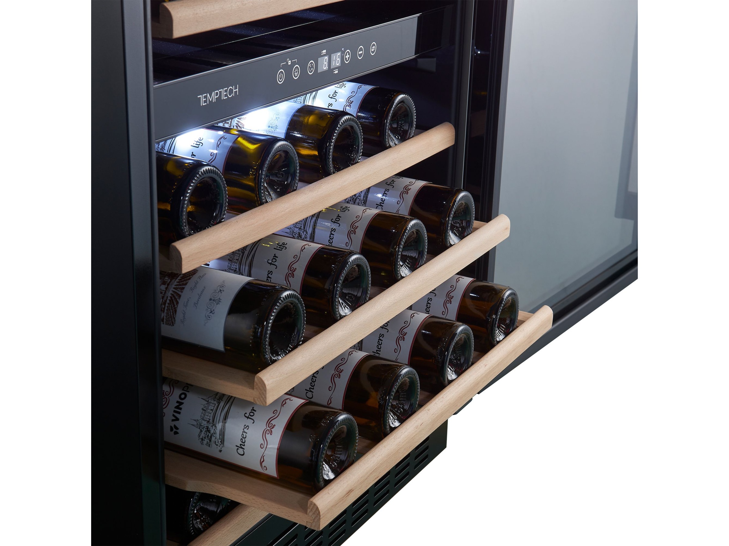 Temptech Classique CLX60DB vinskap (46 flasker) Frittstående vinskap