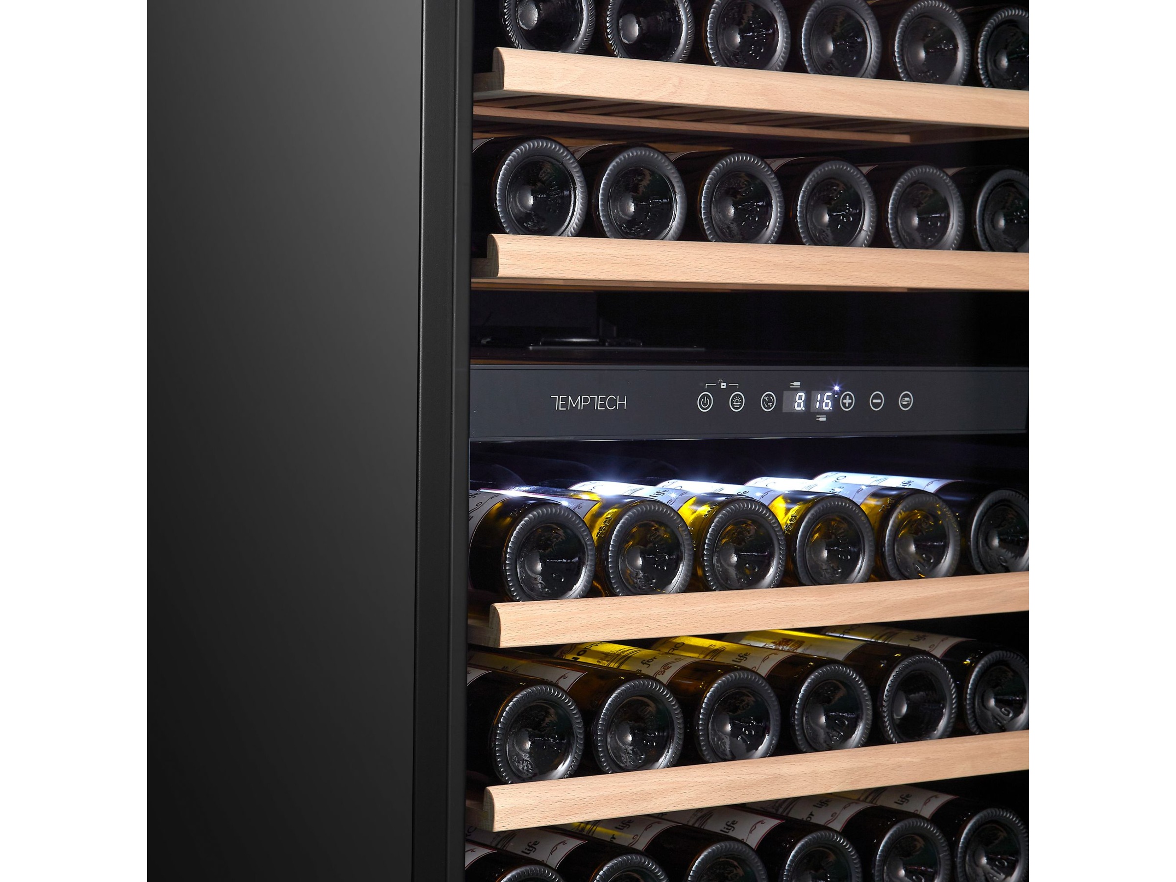Temptech Classique CL120DB vinskap (94 flasker) Frittstående vinskap