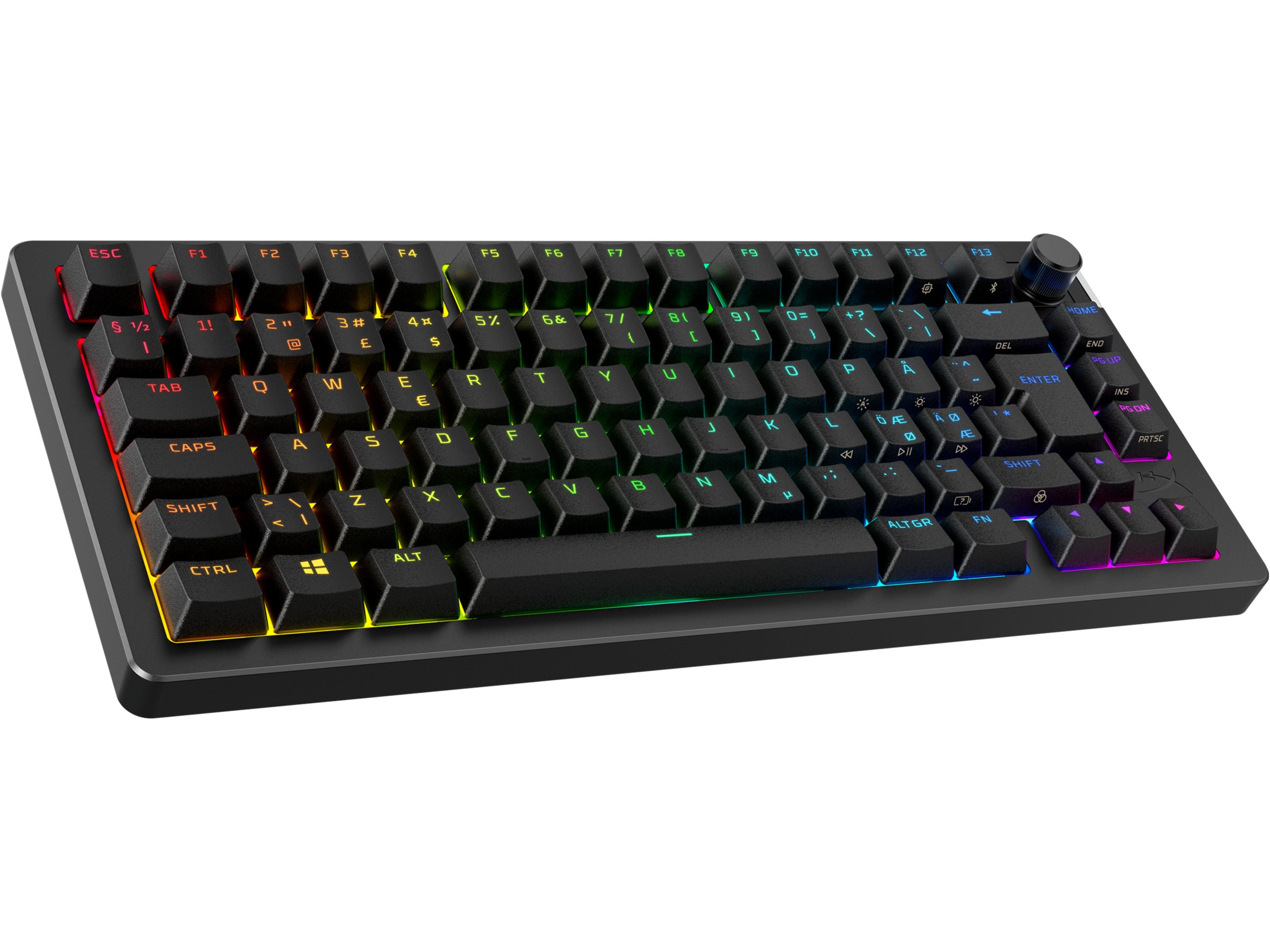 HyperX Alloy Rise 75 trådløst gamingtastatur (sort) Gamingtastatur