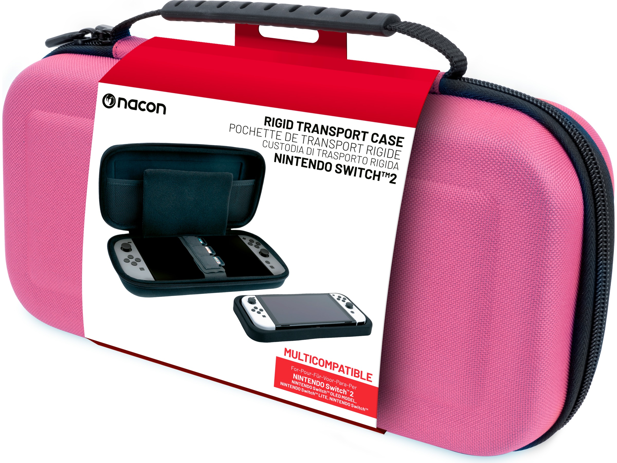 Nacon Transport Case for Nintendo Switch 2 (rosa) Tilbehør