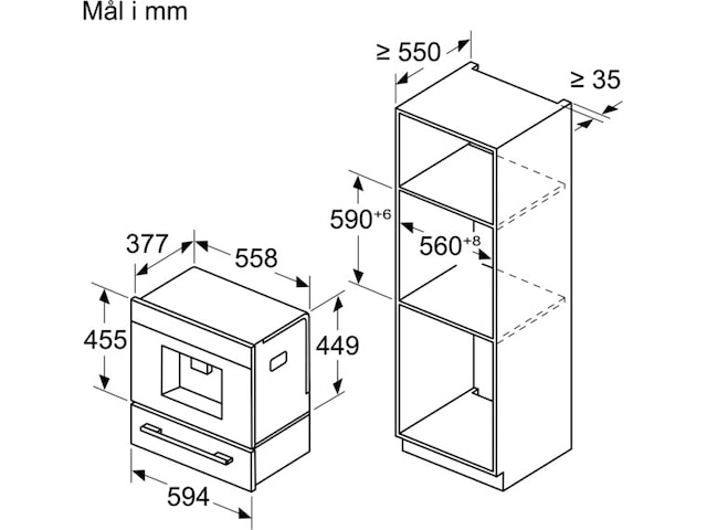 Siemens iQ700 CT718L1B0 Integrert espressomaskin (sort) Espressomaskiner