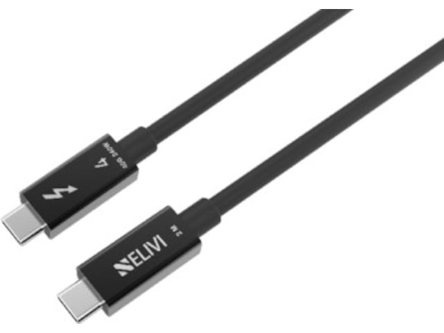 Elivi Thunderbolt 4 kabel 0,5m (sort) USB-kabler
