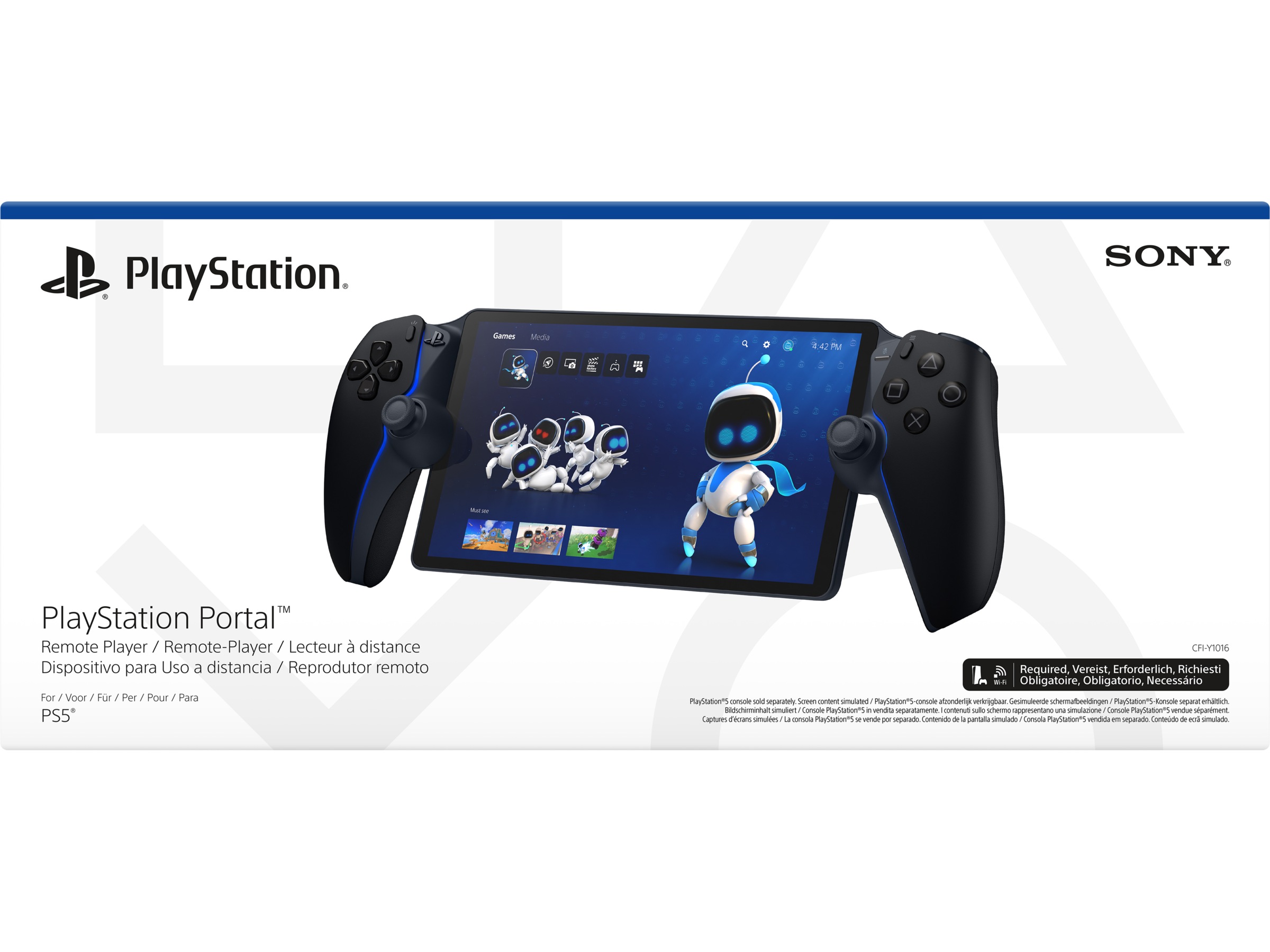 PlayStation Portal Remote Player (Midnight Black) Tilbehør til PS5