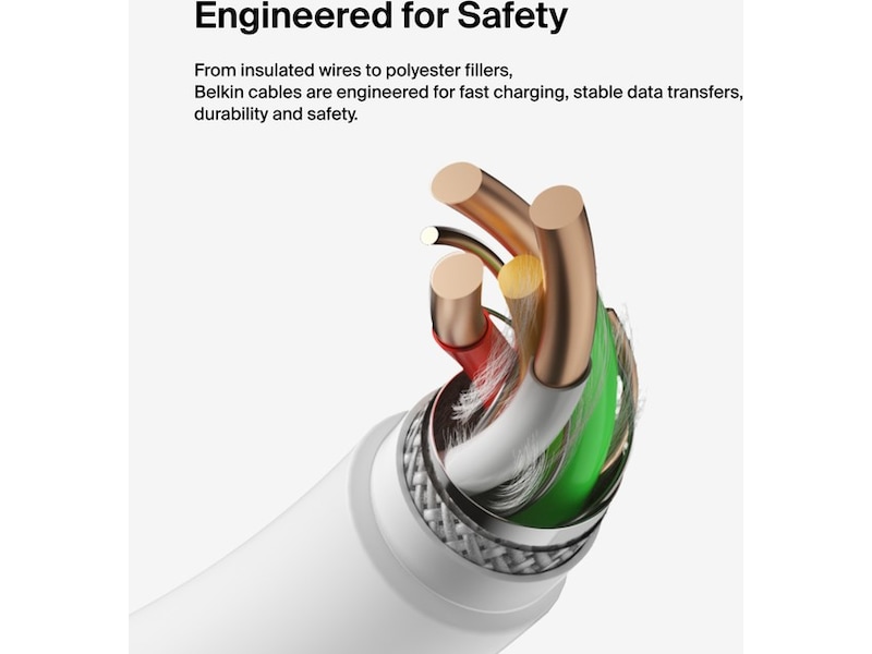 Belkin USB-C kabel 2m (hvit) USB-kabler