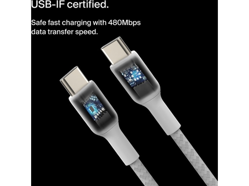 Belkin USB-C kabel 2m (hvit) USB-kabler
