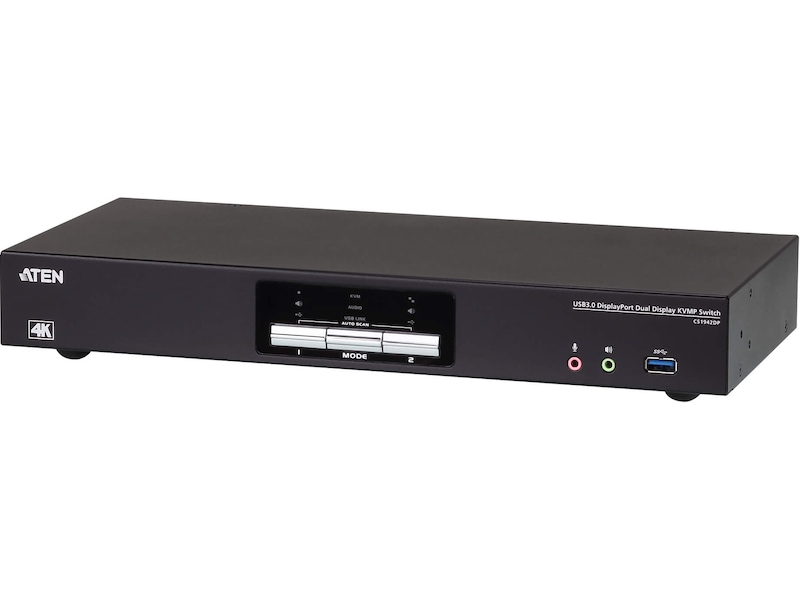 Aten KVM 2-PC 1-Bruker CS1942DP Dockingstasjon & USB-HUB