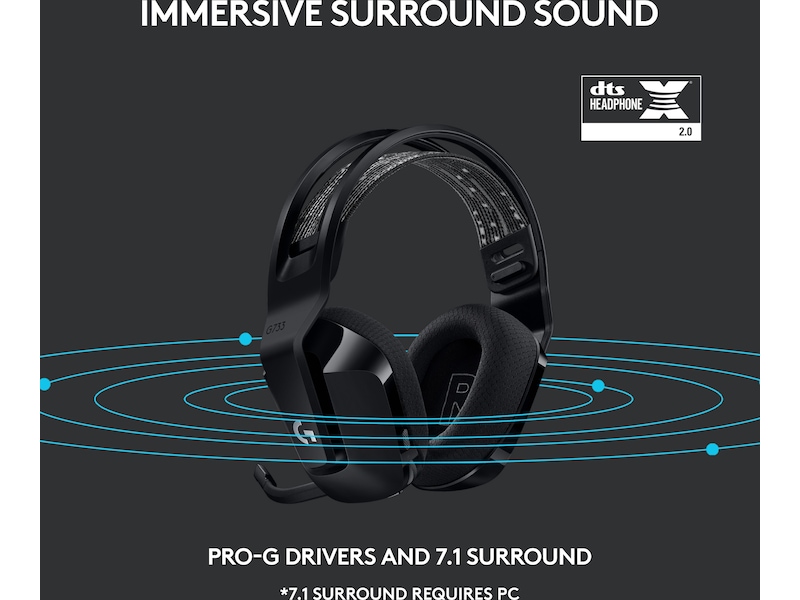 Logitech G733 LIGHTSPEED Trådløst Gaming Headset (sort) Gaming headset
