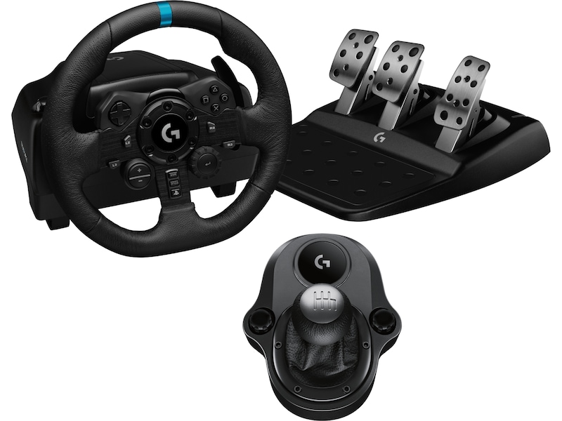 Logitech G923 og Driving Force Shifter Bundle Ratt & pedaler