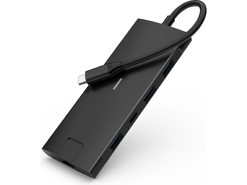 iiglo 8-i-1 Slim MultiPort Docking (sort) Dockingstasjon & USB-HUB