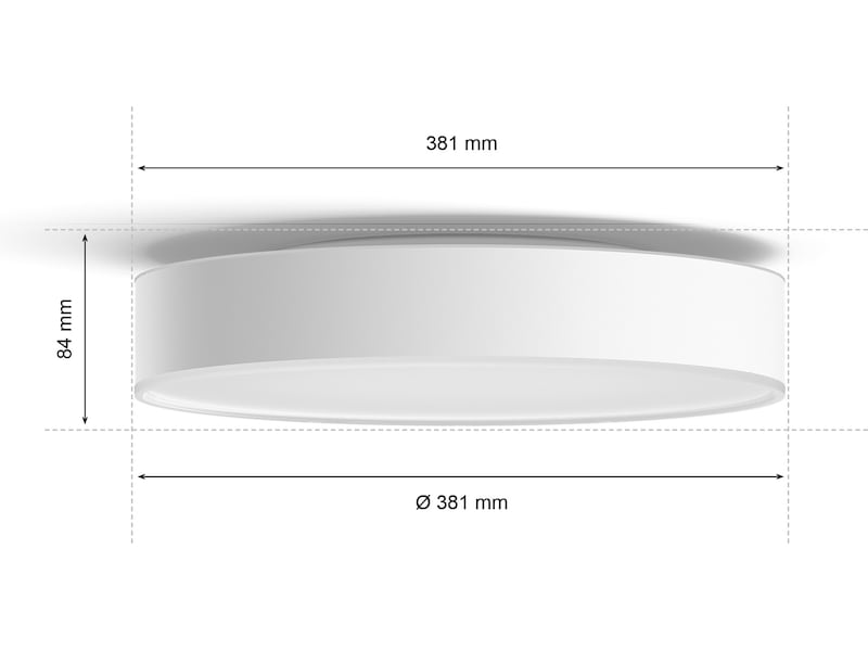 Philips Hue Enrave, medium taklampe (hvit) Taklampe