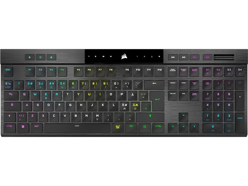 Corsair K100 Trådløst Gamingtastatur RGB (sort) Gamingtastatur