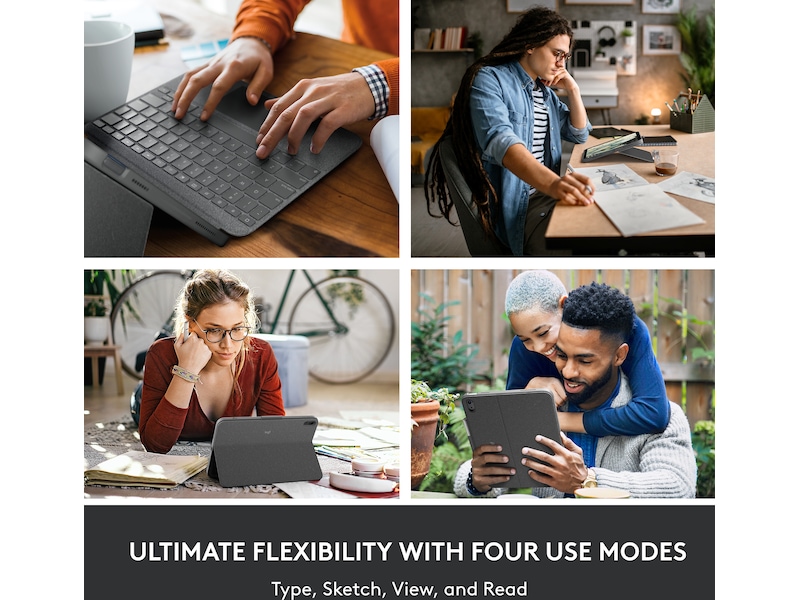 Logitech iPad 10,9" / 11" Combo Touch Tastaturdeksel (oxford grey) Deksel til nettbrett