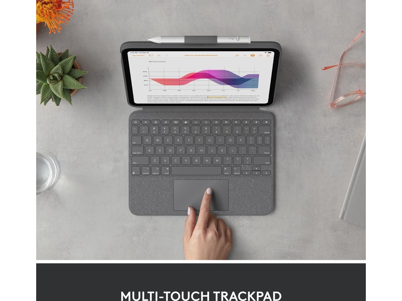 Logitech iPad 10,9" / 11" Combo Touch Tastaturdeksel (oxford grey) Deksel til nettbrett
