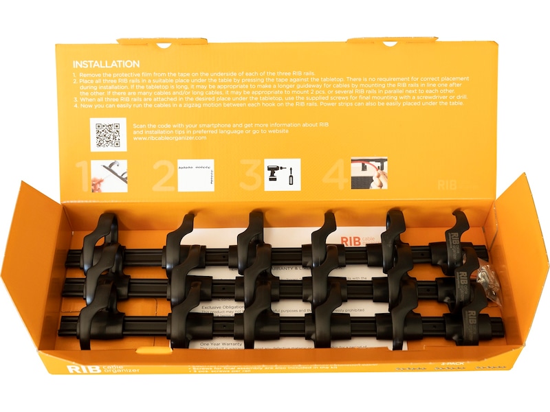 Kenson RIB kabelholder 38 cm (3 pk) Tilbehør til arbeidssteder og avlukker