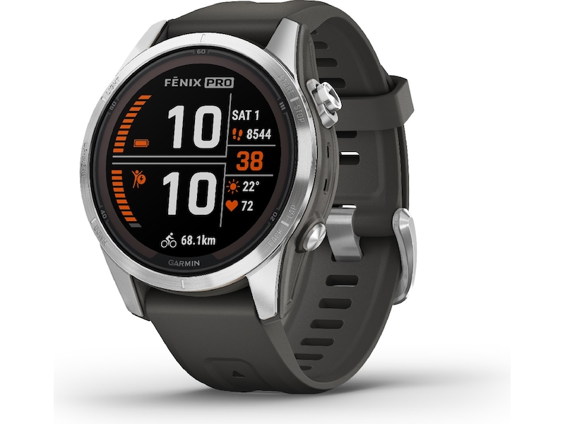 Garmin fenix 7S Pro Solar 42mm GPS (silver/graphite) Smartklokker