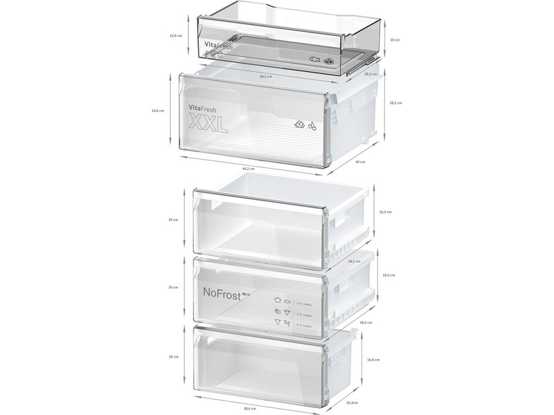 Bosch Serie 4 KGN392LDF Kombiskap (inox) Kombiskap