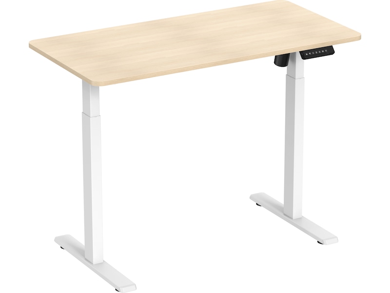 Ergonomisk Hev/Senk skrivebord 120cm (hvit/eik) Skrivebord