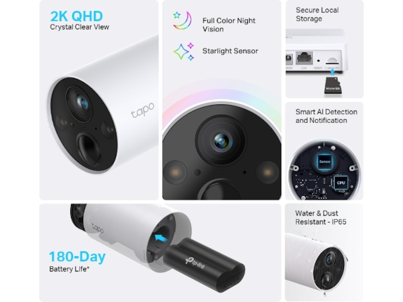 TP-Link Tapo C420S2 trådløst kamera 2-pack Overvåkningskameraer