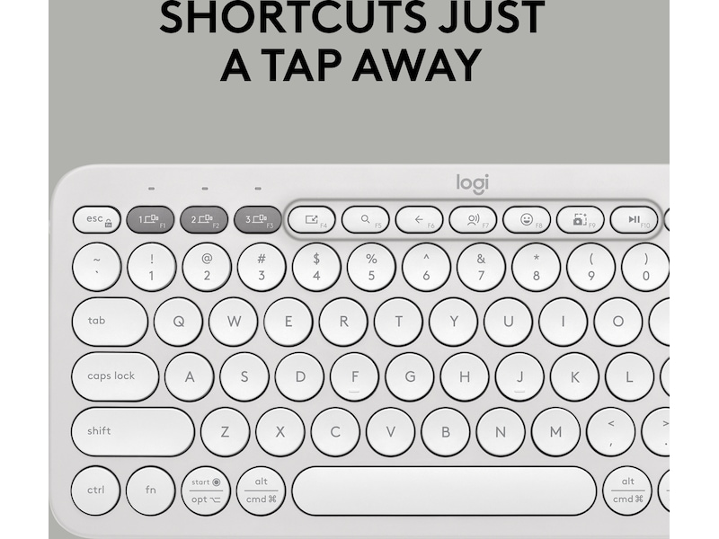 Pebble Keys 2 K380s (hvit) Tastatur