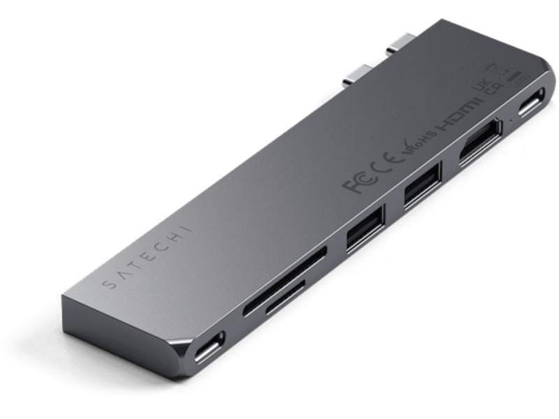Satechi MacBook Air M2 Slim Pro Docking (space gray) Dockingstasjon & USB-HUB