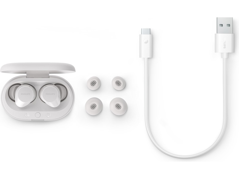 Philips TAT1209WT/00 TWS Trådløs Hodetelefoner, In-Ear (hvit) Ørepropper