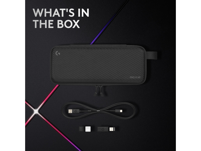 Logitech G Pro X 60 Lightspeed Tactile trådløst gamingtastatur (hvit) Gamingtastatur