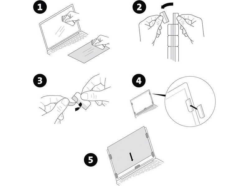 Kensington 14" Avtagbart Privacy Skjermfilter Skjermbeskyttelse nettbrett